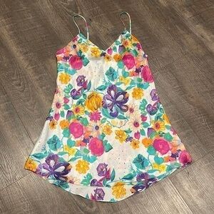 AXIOM SATINY FLORAL TUNIC TANK/DRESS